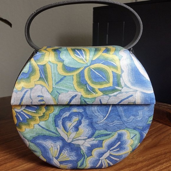 Pineda Covalin Silk & Leather Handbag - Picture 2 of 11